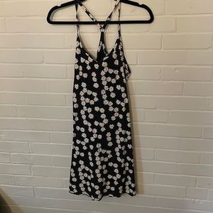 Outdoor Voices Black Daisy Print exercise dress
